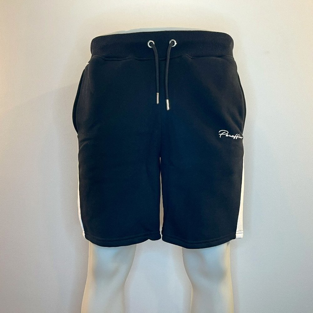 Paraffin Men's Fleece Lisk Black Drawstring Shorts - Size Medium - NWT